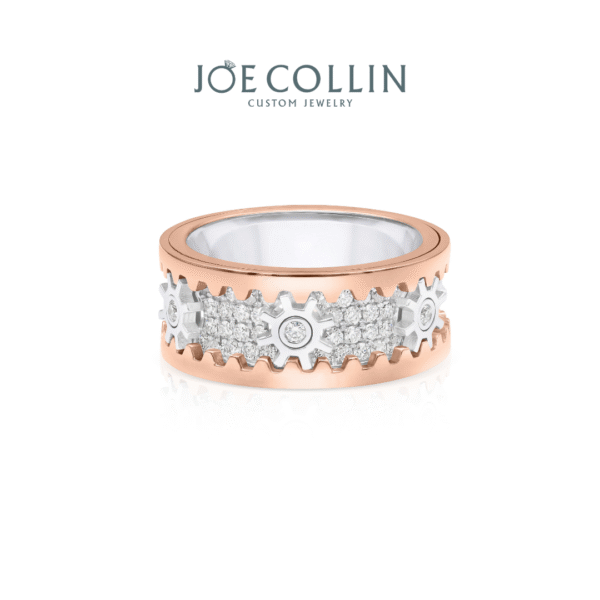 Gear Diamond Men's Ring - Gambar 2
