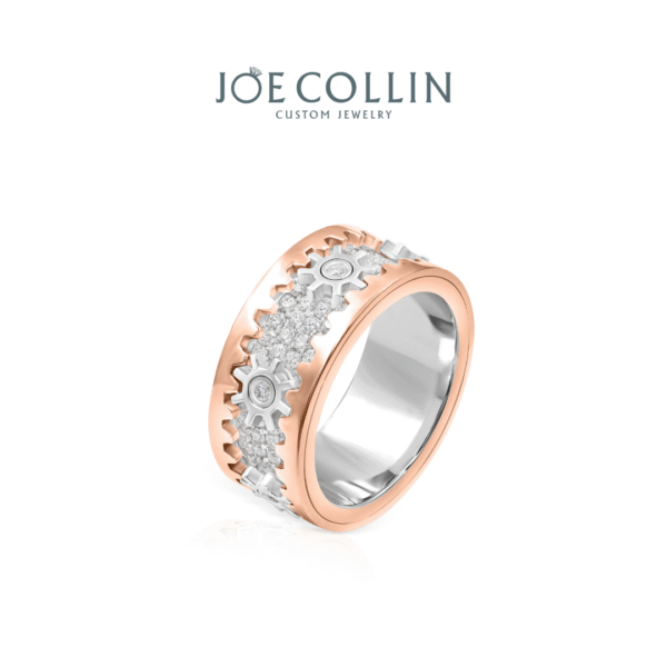 Gear Diamond Men's Ring - Gambar 3