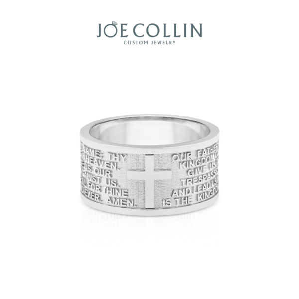 Our Father's Prayer Men's Ring - Gambar 2