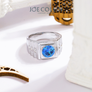 Blue Topaz Men's Ring