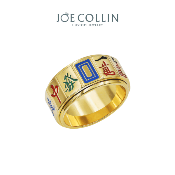 Mahjong Rotating Men's Ring - Gambar 3