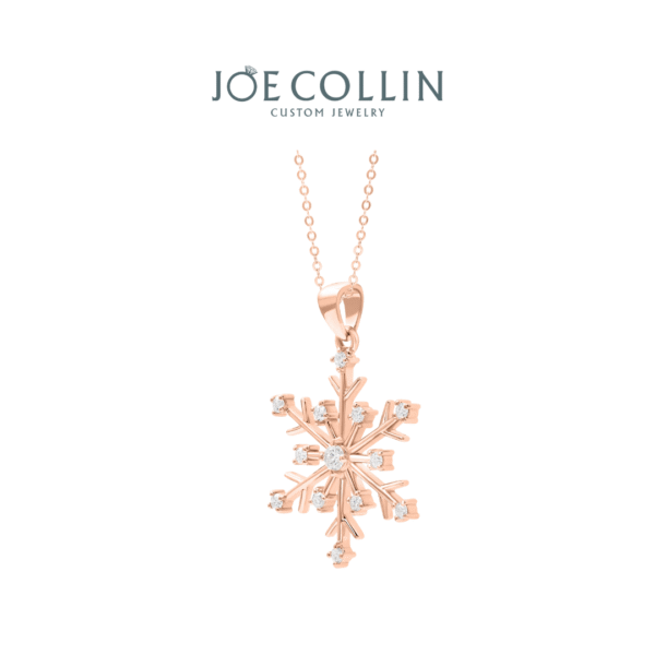 Rose Snow Flakes Pendant - Gambar 3